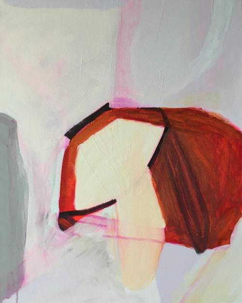 sarahyod:Carmine Suite #2, acrylic and ink on canvas,...