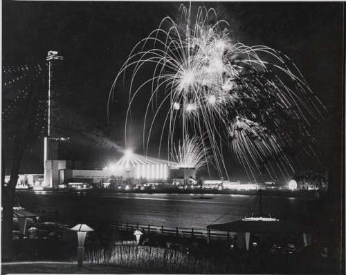 A view of Northerly Island during the A Century of Progress...