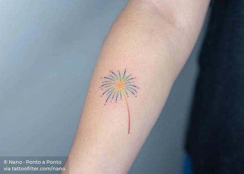 By Nano · Ponto a Ponto, done at De Profundis Tattoo, Paris.... nano;spectrum;small;tiny;firework;hand poked;ifttt;little;experimental;inner forearm;other