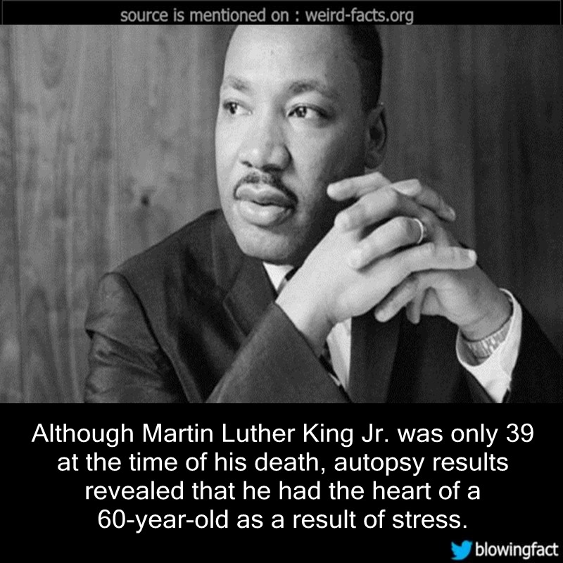 Weird Facts — Although Martin Luther King Jr. was only 39 at the&hellip;