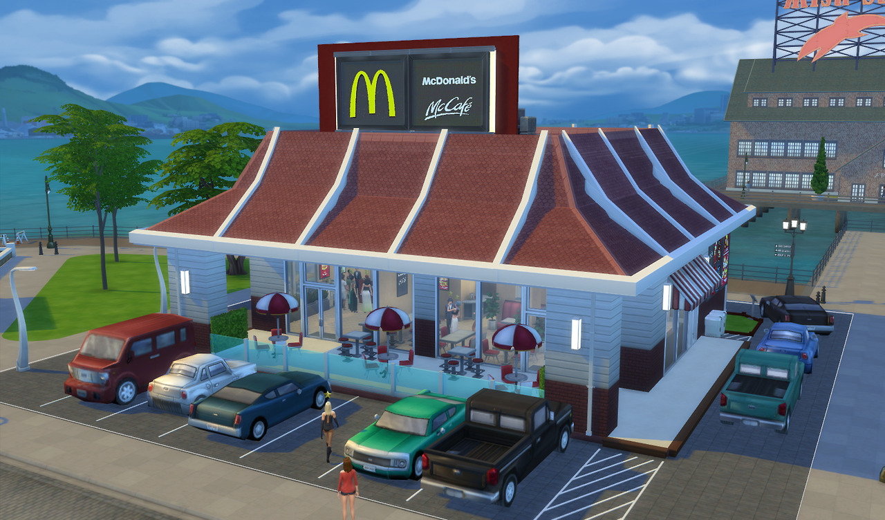 Créations •••Vanderetro••• - McDonald’s Restaurant 80′s The Sims 4 ...