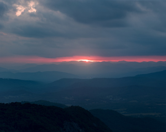 I was able to witness the most cinematic sunset of the Blue Ridge Mountains recently. For a moment, it looked like the Upside...
