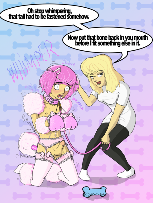 Sissy Puppy Transformation ~ Art by petnameds - pe... - paddedtails