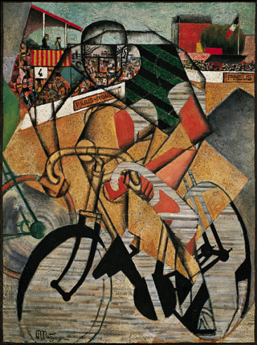 artist-metzinger:
â At the Cycle-Race Track, 1912, Jean Metzinger
Medium: collage,oil,canvas â