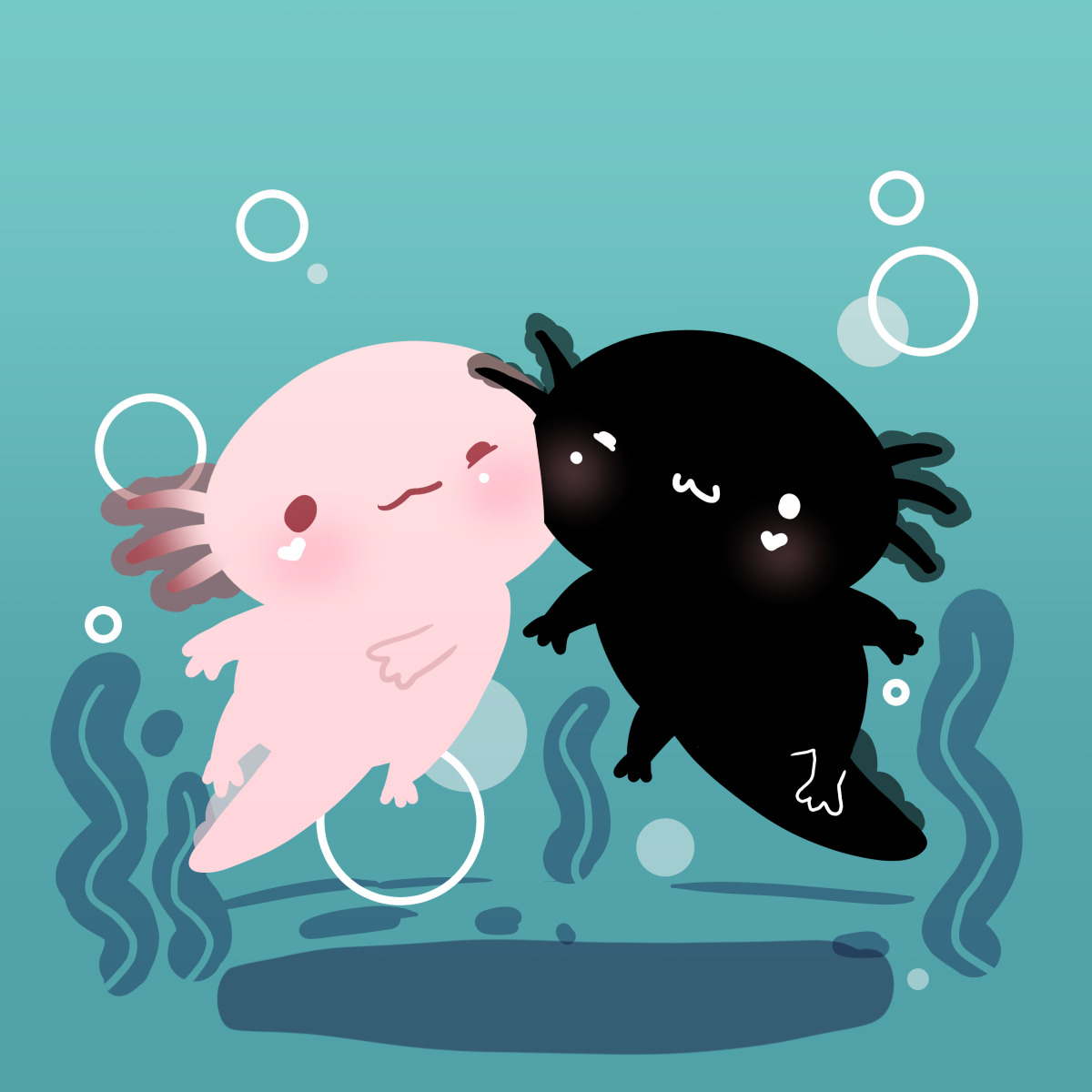 Nalinrut's Drawing Stash • here's some cute axolotl