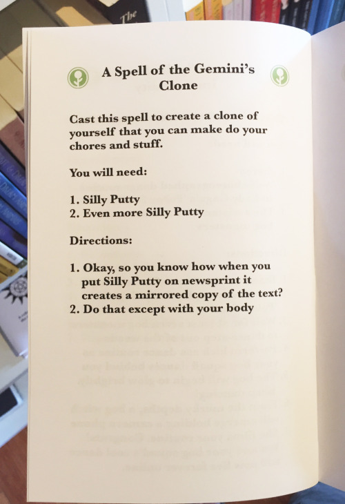 obviousplant:I made a book of “magic spells” and left it at a...