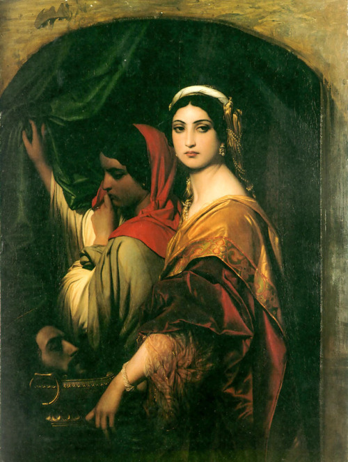 artiebagagli:Hippolyte Delaroche - Herodias with the Head of...