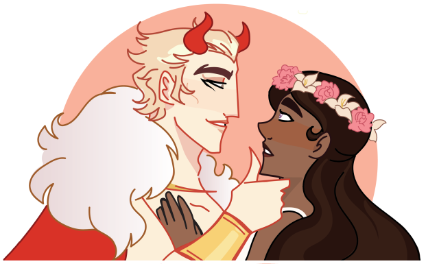 Hades/Persephone AU Working on an au for an ask and thought I’d share this piece I finished! I drew reference from Silly...
