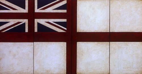 ROYAL NAVY óleo y esmalte sobre lienzo (100 x 50) x 4 