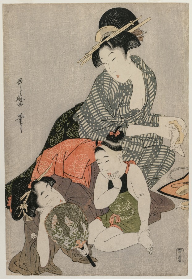 cma-japanese-art:
â€œCleaning Combs, Kitagawa Utamaro, c. late 1790s, Cleveland Museum of Art: Japanese Art
Size: Sheet: 38.2 x 25.4 cm (15 1/16 x 10 in.)
Medium: color woodblock print
https://clevelandart.org/art/1930.216
â€