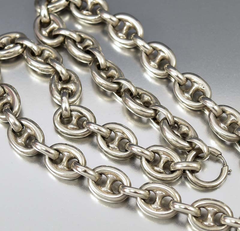 Antique Silver English Marine Anchor Chain... - Boylerpf Antique ...