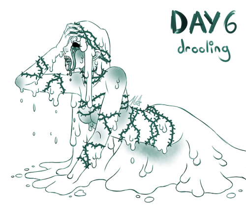 Inktober day 6: Drooling - AlatreaA goopy swamp spirit