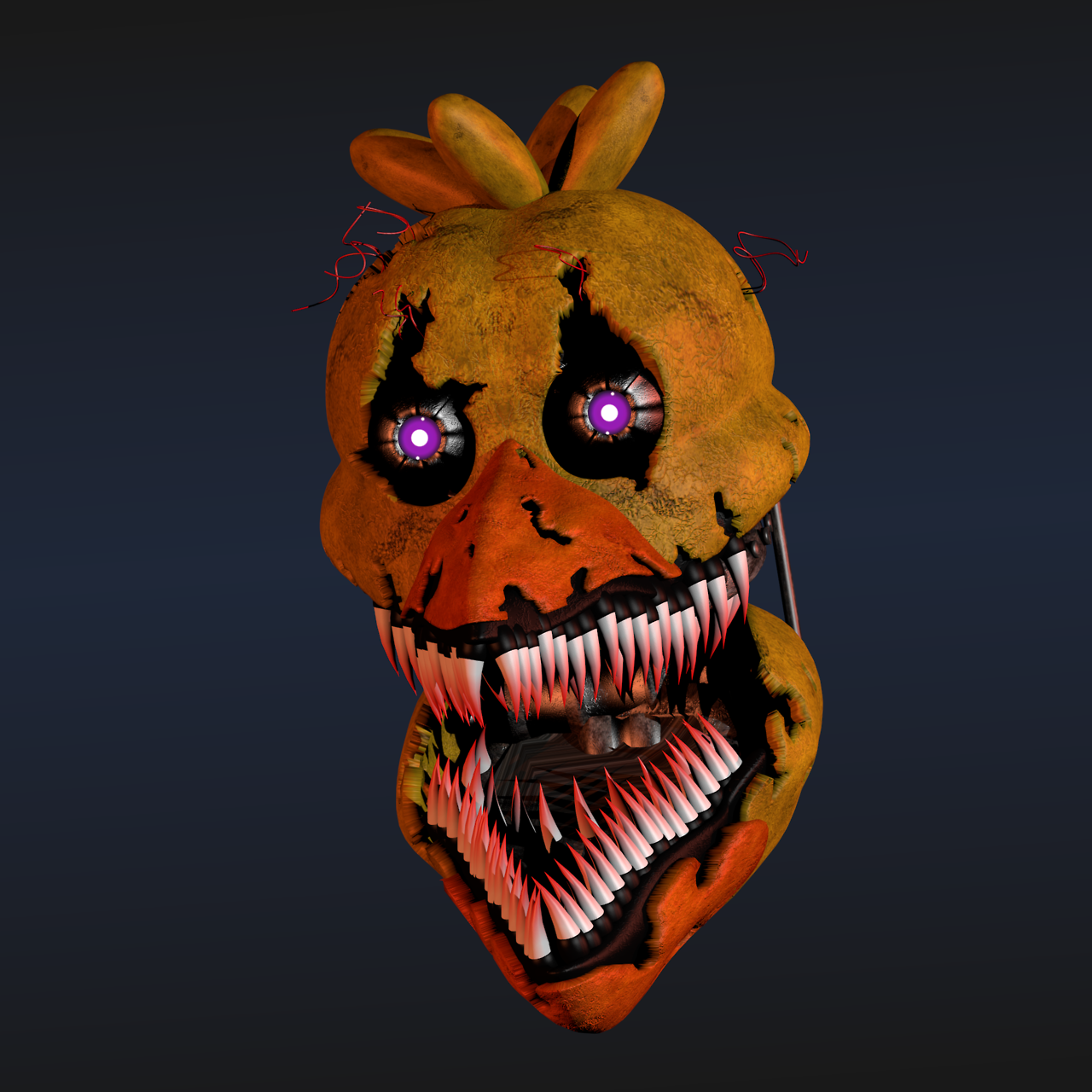 Кошмарный Эндо. Withered chica v2. Эндо кошмарная чика.