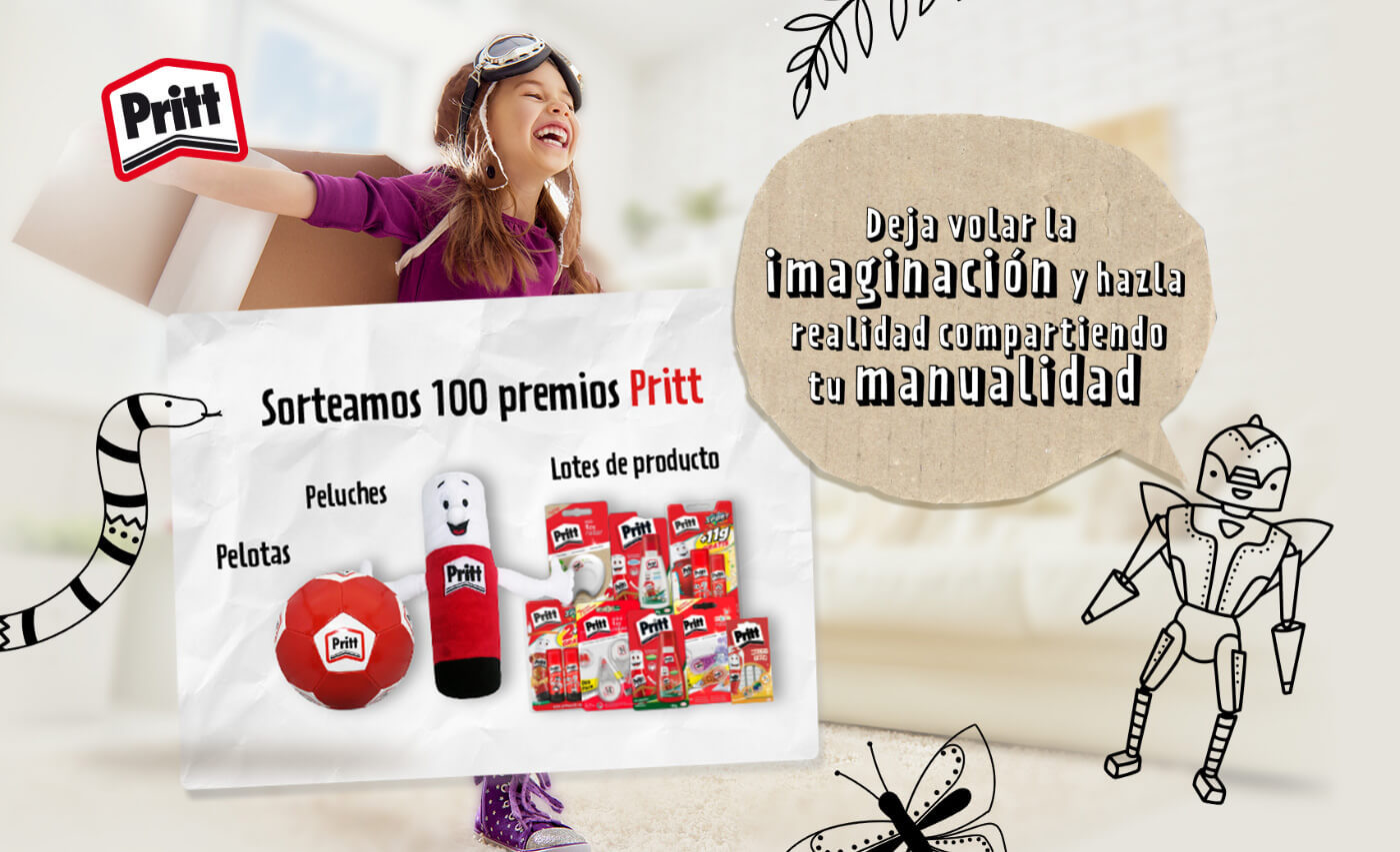 Participa con una manualidad Pritt de tu hij@ y gana uno de los 100 premios Pritt que sortean