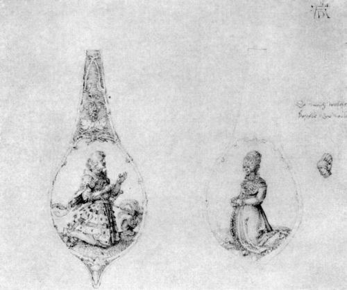 Ornaments for two spoons stalks, Albrecht Durer