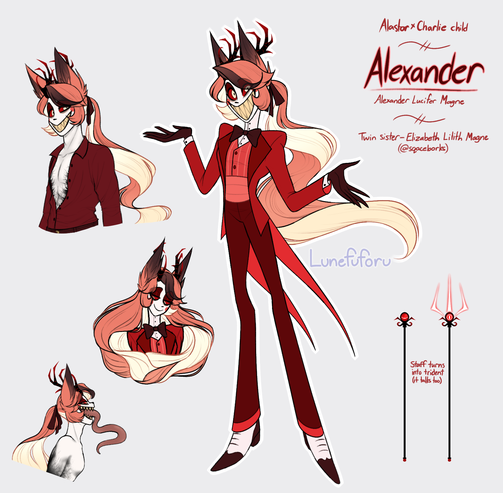 awoo 🐺 — Ok so I’ve decided to update my Charlastor fankid...