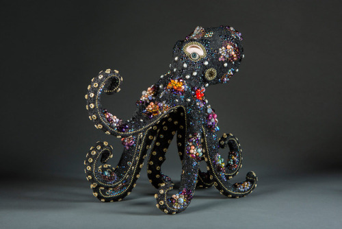 mixed media surreal beads sculpture