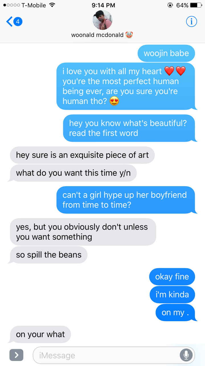 Wanna Text Boyfriend Texts With Woojin And Minhyun