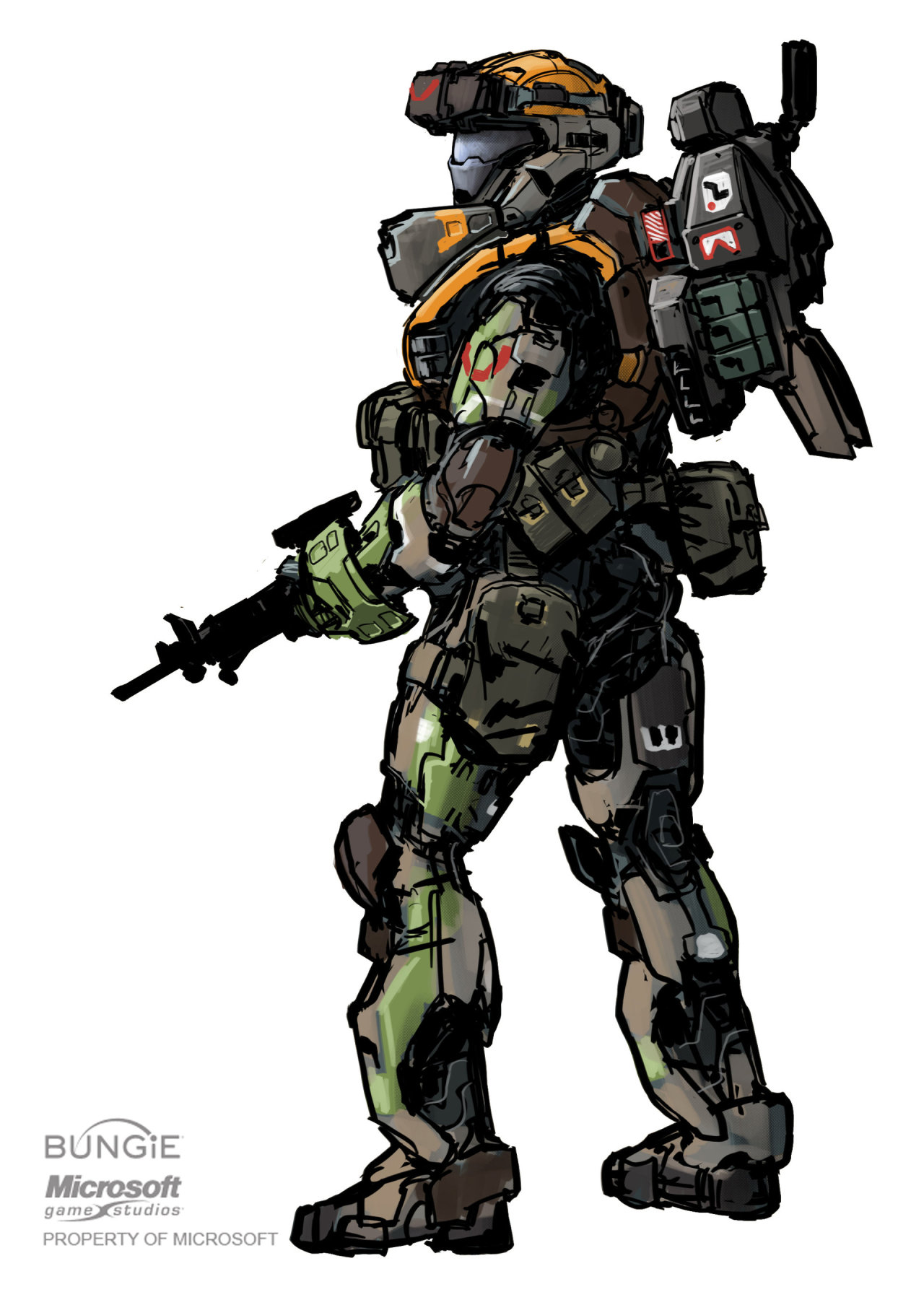 Halo Concept Art — Halo: Reach concept art for cut Noble Team members...