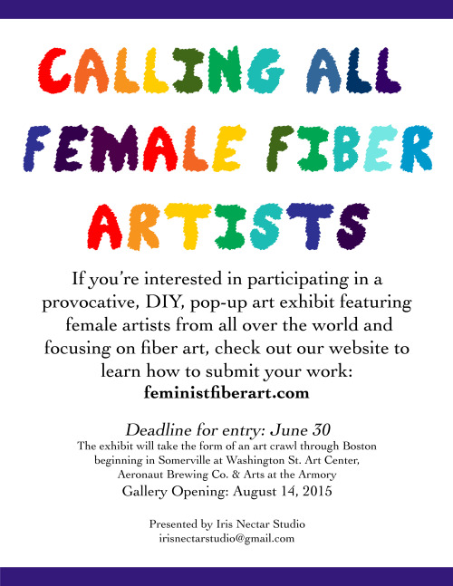 feministfiberart:We just wanted to let you know that we are so...