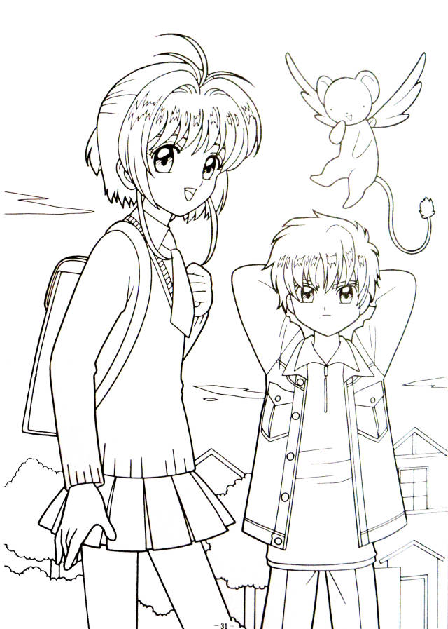 Cardcaptor Sakura Coloring Book Page Batch 5/5 I... | The Cardcaptor Museum