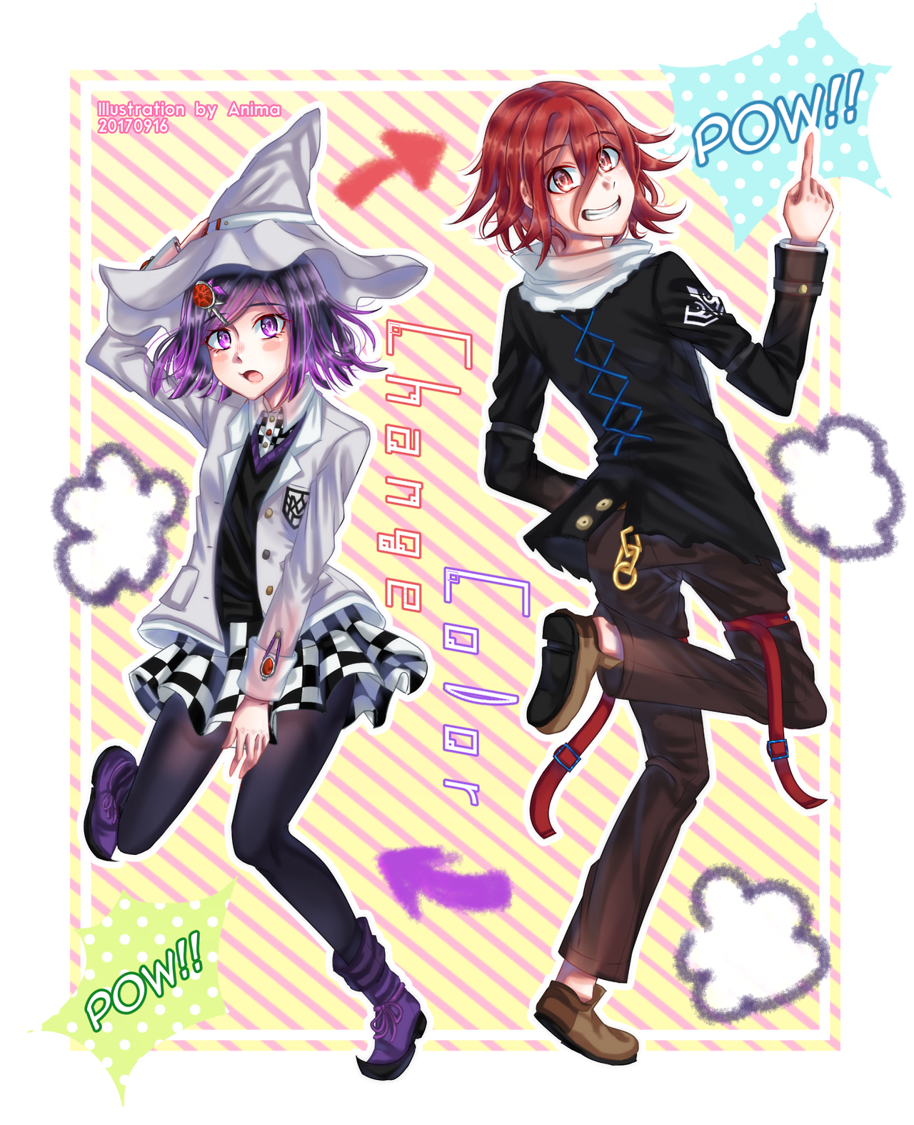 Anima's art blog and shitposting — Ouma and Himiko Color Palette Swap