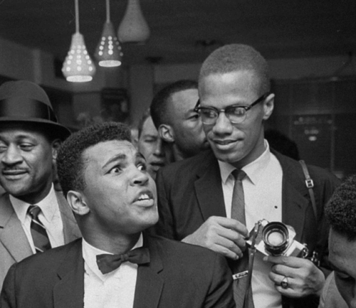 twixnmix:Muhammad Ali celebrating with Malcolm X at the...