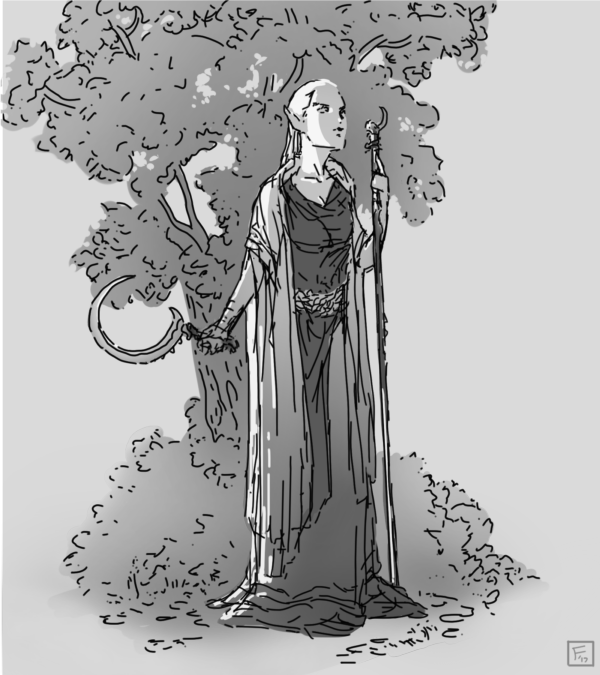 High elf forest druid (Circle of the land) (D&D) More on muh’ tumblr! — Immediately post your art to a topic and get feedback. Join our new community, EatSleepDraw Studio, today!