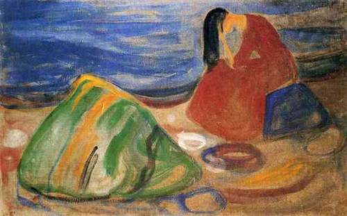 artist-munch:Melancholy, Edvard MunchMedium:...