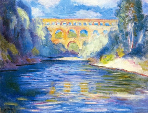 wonderingaboutitall:The Pont de Gard - Charles Camoin