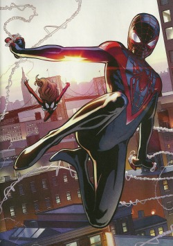 Ultimate Spider-Man (Miles Morales) and Spider-Woman (Jessica Drew) by David Marquez and Justin Posner