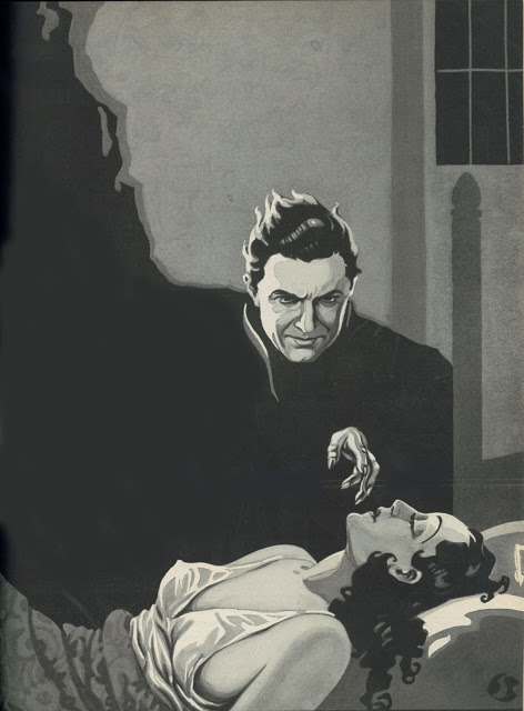 ronaldcmerchant:vintage ad art for DRACULA (1931)