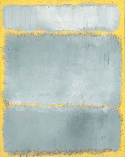 dailyrothko:Mark Rothko Untitled (Grays in yellow), 1960 Oil...