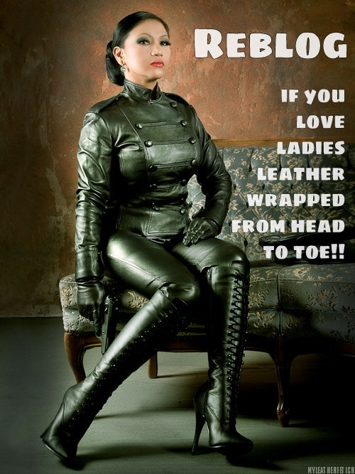 ms-renee-lanes-sissy-slut:myleatherfetish:Leather Wrapped...