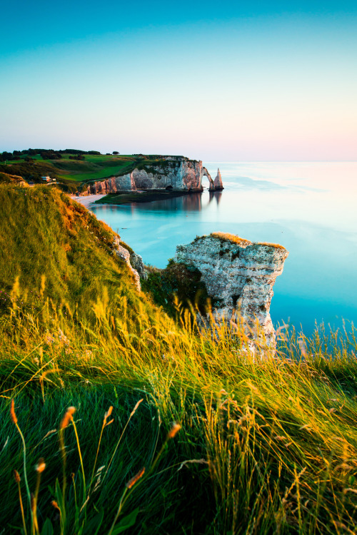 wanderlusteurope:Étretat sunset, France