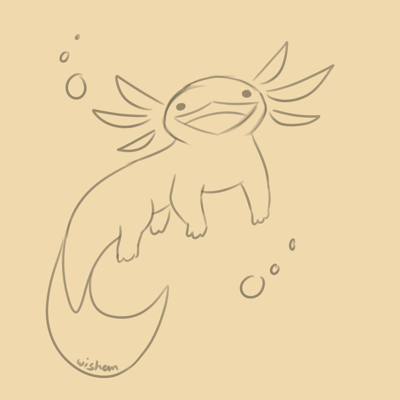 Axolotl Drawing Easy How To Draw An Axolotl Youtube Axolotl Tamales