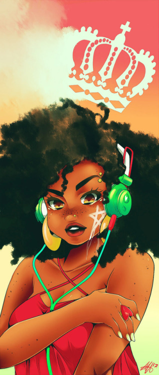 black anime girl on Tumblr