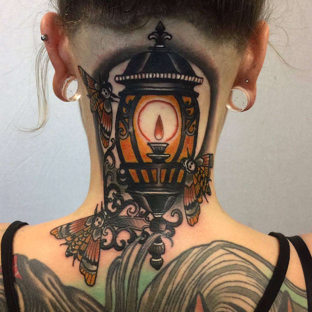 Lantern neck tattoo