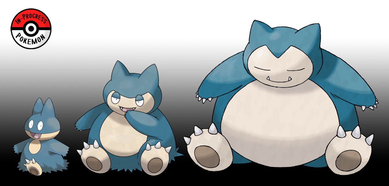 In-Progress Pokemon Evolutions | #446.5 - Munchlax Have A Docile Nature ...