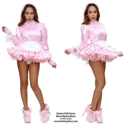 sissymaids:Desiree Puff-sleeve Micro Maid UniformDesiree is...