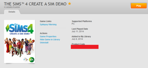 the sims 4 demo code