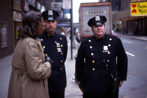 nycnostalgia:Cops in the theater district, 1978