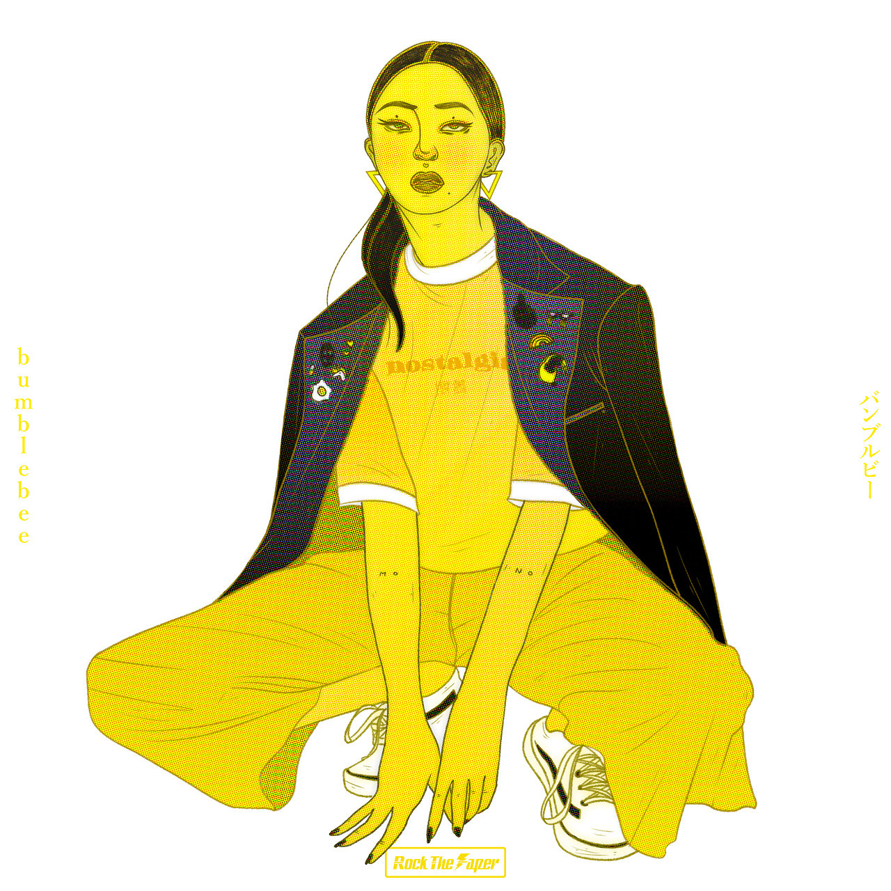 ≪MONO-GALS ≫ An illustration series for an upcoming exhibition, the word MONO can mean single color but also means thing (物) in Japanese. This is Bumblebee バンブルビー Artist l Rock The Paper Website l Instagram l Tumblr l Red Bubble Shop — Immediately...