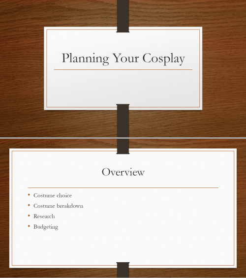 fabrickind:Planning Your Cosplay panel, as given at SacAnime...