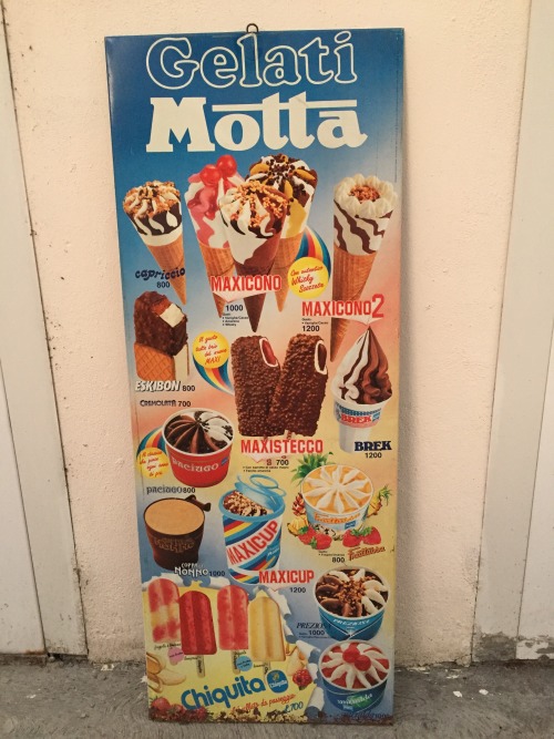 micamale \u2014 GELATI MOTTA , tabella anni \u002790 originale. Stato.