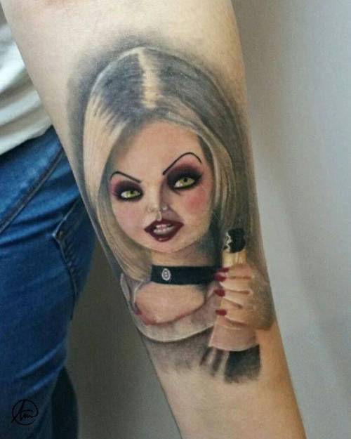 Awesome Bride of Chucky piece by  Mayday Tattoo Co  Facebook