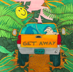 Get Away 28x28 Acrylic on Canvas Kayla Buium