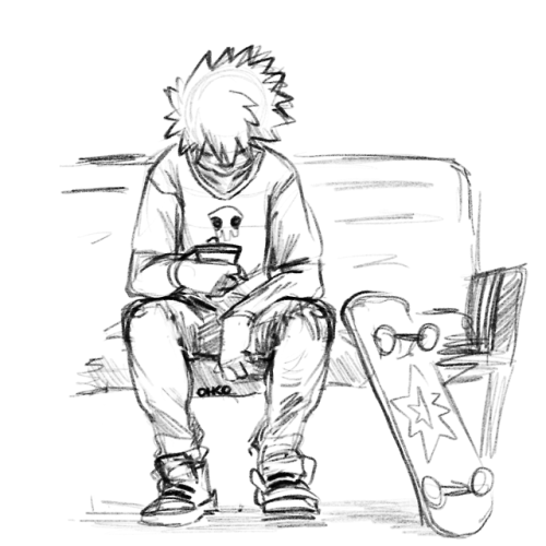 ohkoh:bakugo the skater who uses his quirk to do sick...