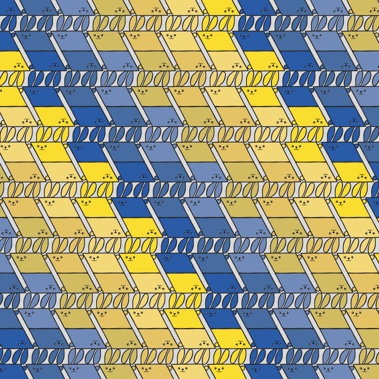Tessellation Patterns - Parallelograms - 2 | GeoBunnies