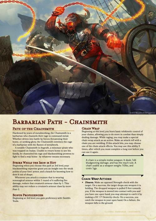 kor-artificer:Barbarian Path - ChainsmithRivals of Ixalan...